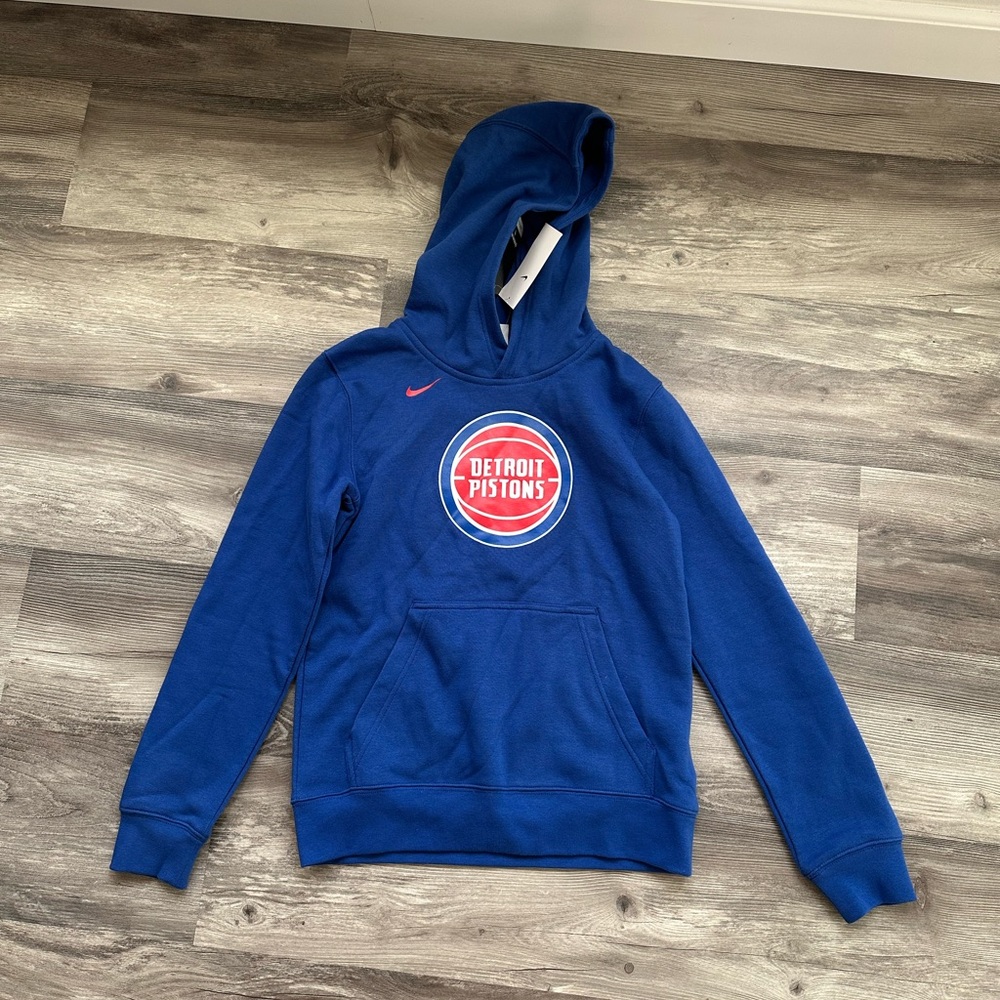 NWT Detroit Pistons Blue Hoodie Youth Medium